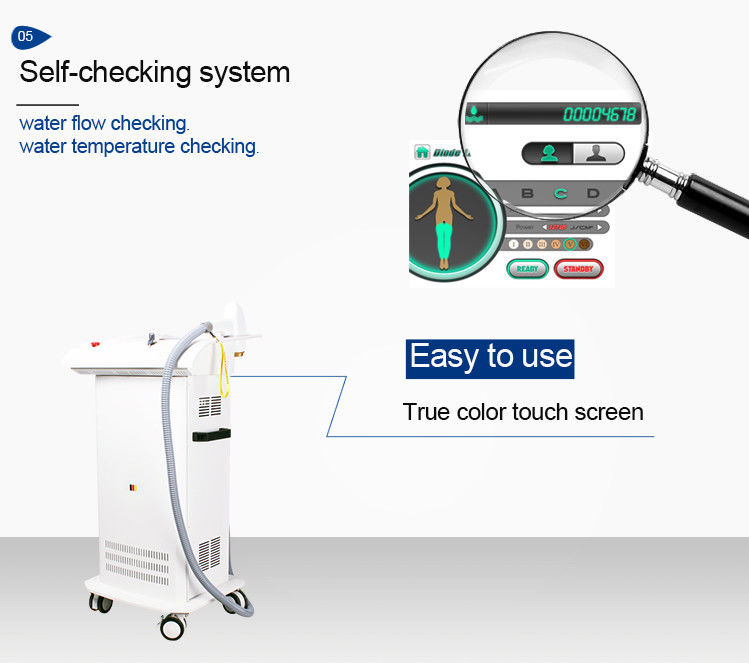 Painless Permanent 808nm Diode Laser Hair Removal Machine