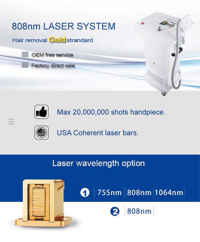Painless Permanent 808nm Diode Laser Hair Removal Machine